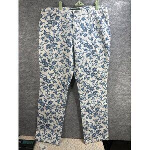 Ralph Lauren Jeans Womens Size 14 Blue White Patterned Jeans Never worn MSRP $11